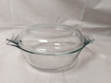 Pyrex Casserole Glass Oval Dish Roasting Dish With Lid Clear - easy grip - large