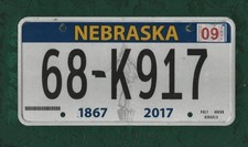 68-K917 NEBRASKA seed sower American Licence Plate 12"x6"