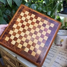 Vintage Burr Walnut Draughts