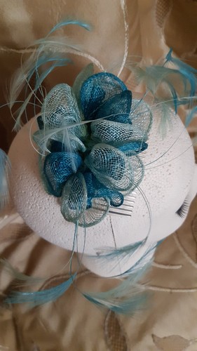 Blue mix fibre feather - blue, &