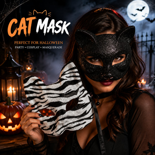 Cat mask masquerade halloween - mask,