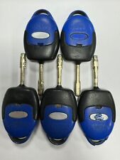 5 X GENUINE FORD TRANSIT 3 BUTTON REMOTE KEY FOB MK7 TIPPER VAN BLUE TESTED !!