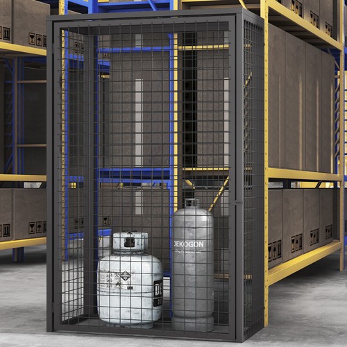 Lockable security steel cage - security,