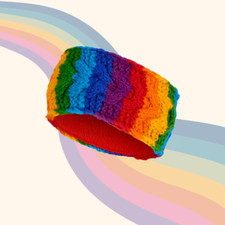 New Rainbow wool hippie headband Wicked Dragon Clothing winter hat