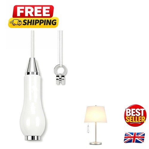 Ergonomic white pull cord - white,
