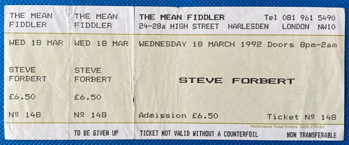 Steve forbert wednesday - wednesday, 18th