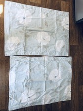 John lewis pillow case pair white pure cotton duck egg blue