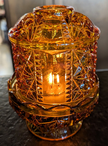 Amber fair lamp 1970s indiana - fair,