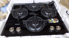 Hotpoint HGS61SBK 600mm 4 Burner Cast Iron Gas Hob - Black (9711)