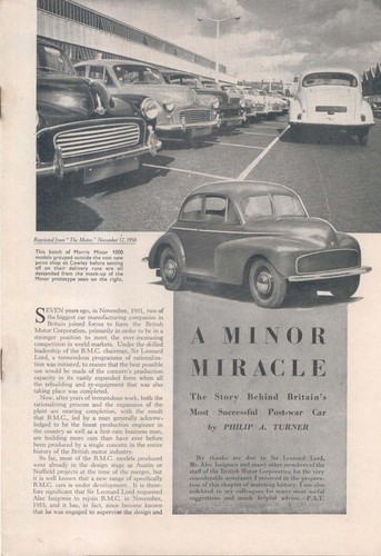 Morris minor the story - minor, p