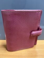 Filofax pocket planner organiser pink Finsbury leather