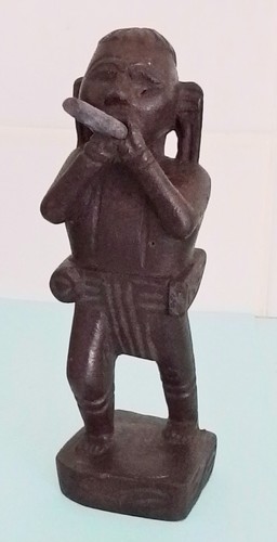 Vintage hand carved 6in figure - hand,
