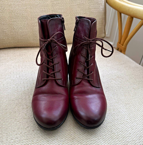 Gabor burgundy leather ankle - gabor,