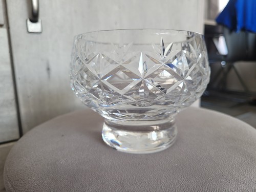 Crystal rose bowl star shaped - crystal,
