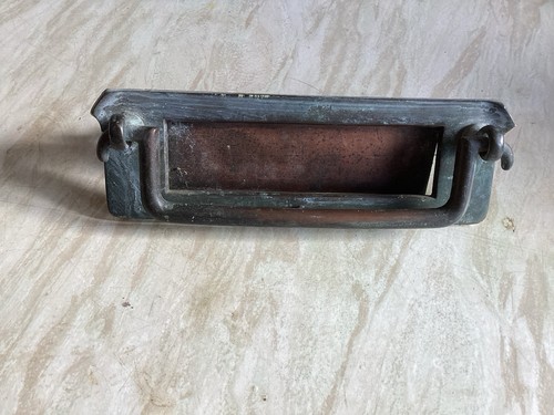 Antique copper letter box with - box,