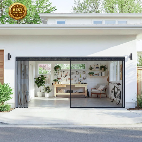 Sliding garage door screen - door,