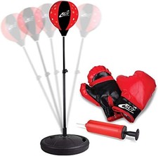 Junior Boxing Set for Kids | Adjustable Punch Bag + Gloves | Indoor Outdoor