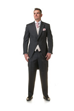 Grey tailcoat morning suit - tailcoat,