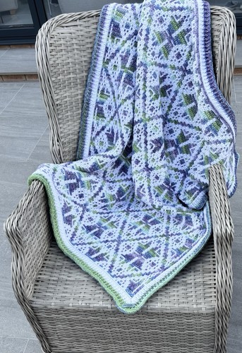 Handmade crochet throw blanket - handmade, throw/blanket