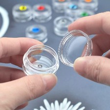 LARGE QTY Clear Sample Travel Pots Jars Pieces Round Containers 5ml Clear Lids