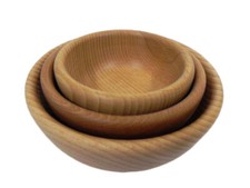 Solid Bowl Wooden Bowls for Nuts Fruit Snack Decor Tableware Serving 10-26 cm