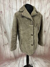 HEATONA Vintage Teddy Bear Shearling Sheepskin Coat Jacket Size UK 10 / 12