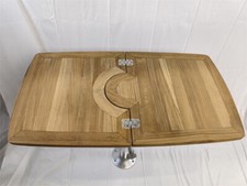 Boat Barrel Folding Teak Table Top Plain 570/900x500mm Marine Yacht RV Caravan