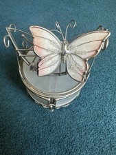 Vintage Butterfly Trinket Box
