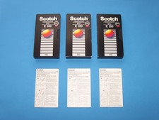 3 x Blank Scotch EG E180 VHS