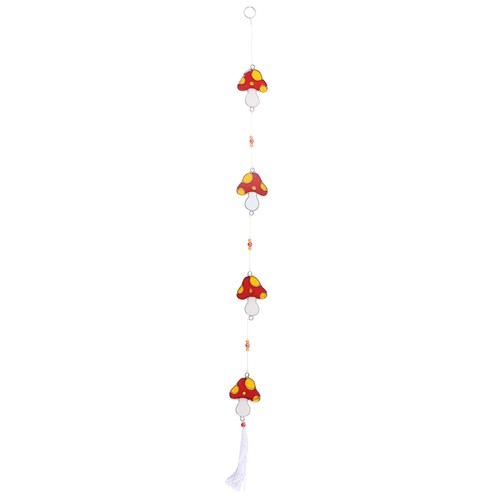 String mushroom suncatchers - string,