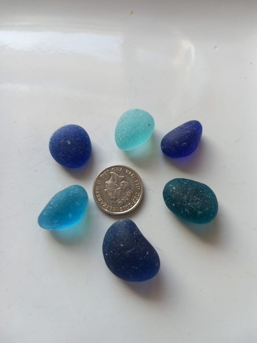 Seaham blue sea glass