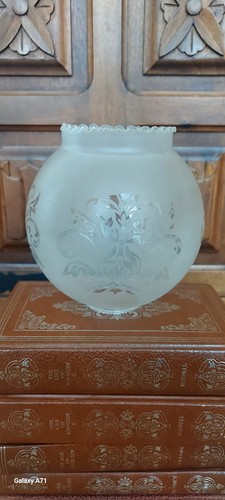 Vintage acid etched glass - etched,