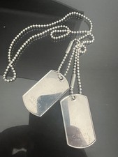 GUCCI DOG TAGS. LOVELY QUALITY AND VERY NICE CONDITION 925 HALLMARKED SILVER.