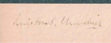 Winston S Churchill signature cutting from a book page.