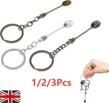 1-3X Mini Key Spoon - Detachable Charm - Little Tiny Crown Spoon Keyring Thing