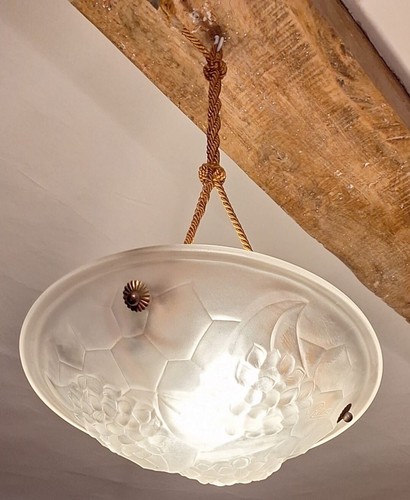 Art deco degue - frosted, glass