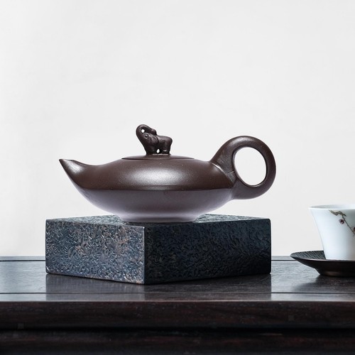Purple clay teapot - purple,