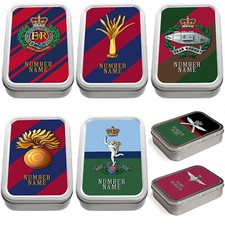 Personalised Military Tobacco Tin 2oz Pill Box Remembrance Army Official Gift