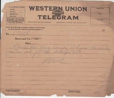 U.S. Western Union Telegram
