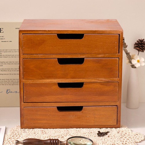 Wooden desk storage box - wooden,