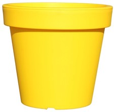 Planters Pride Aura 47.5cm Large Plastic Plant Pot Yellow/Orange 48L Planter