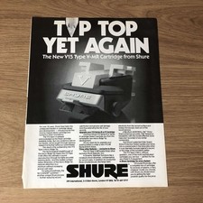 GRAM68 MAGAZINE ADVERT 11X8 NEW V15 TYPE V-MR CARTRIDGE FROM SHURE