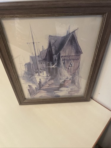 Vtg misty day lithograph - vtg,