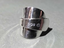 SS474 (O) - Silver 925 Hallmark Spoon Ring