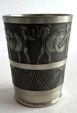 Greek pure pewter beaker - greek,