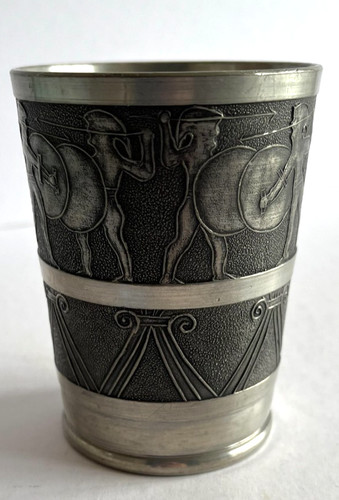 Greek pure pewter beaker - beaker,