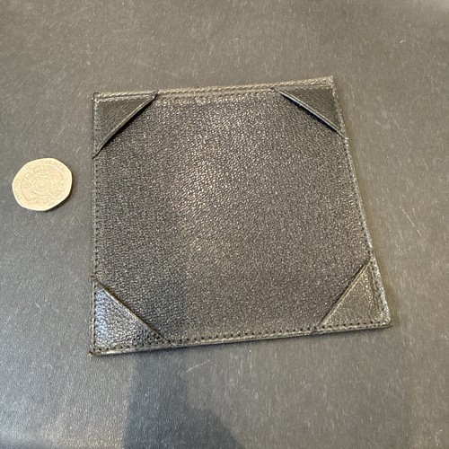 Hermes black leather - desk, memo