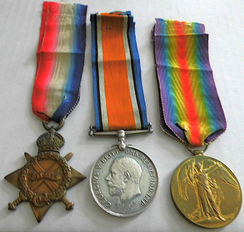 Ww1 1914 star trio - ww1,