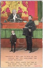 Vintage Postcard Court Scene