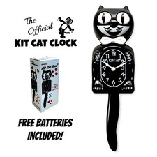 Timeless Black Kit Cat Clock 15.5amp;quot; - Official Kit-Cat Klock for Classic
